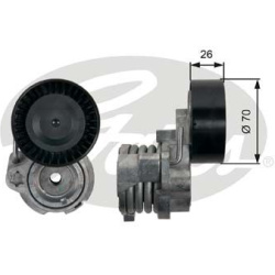 diržo įtempiklis, V formos rumbuotas diržas DriveAlign™
                                GATES                           