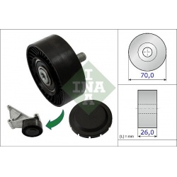 kreipiantysis skriemulys, V formos rumbuotas diržas
                                INA                                     