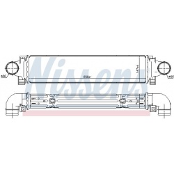 tarpinis suslėgto oro aušintuvas, kompresorius ** FIRST FIT **
                                NISSENS                     