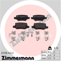 stabdžių trinkelių rinkinys, diskinis stabdys
                                ZIMMERMANN                                23