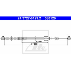 trosas, stovėjimo stabdys
                                ATE                                                24.3727-0129.2,