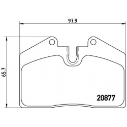 stabdžių trinkelių rinkinys, diskinis stabdys PRIME LINE
                                BREMBO                           