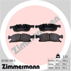 stabdžių trinkelių rinkinys, diskinis stabdys
                                ZIMMERMANN                                25