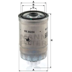 kuro filtras
                                MANN-FILTER                                WK842/24, MANN-FILTER, WK84224, auto 