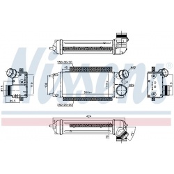 tarpinis suslėgto oro aušintuvas, kompresorius ** FIRST FIT **
                                NISSENS                     