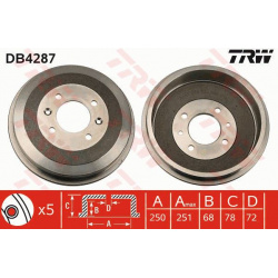 stabdžių būgnas
                                TRW                                                DB4287, TRW, DB4287, au