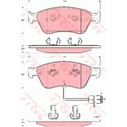 stabdžių trinkelių rinkinys, diskinis stabdys
                                TRW                                         