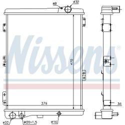 Aušinimo radiatorius
                                NISSENS                                                604411, NISSENS,