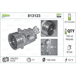 Kompresorius, oro kondicionierius VALEO ORIGINS NEW OE TECHNOLOGY
                                                813123, VAL