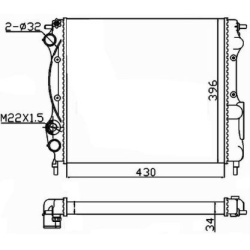 Aušinimo radiatorius
NRF 58934A, NRF, 58934A,