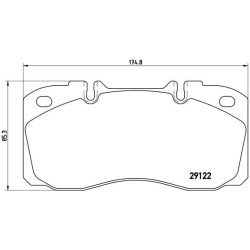 stabdžių trinkelių rinkinys, diskinis stabdys PRIME LINE
                                BREMBO                           