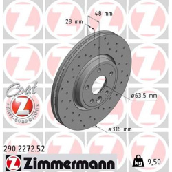 Stabdžių diskas SPORT Z
ZIMMERMANN 290.2272.