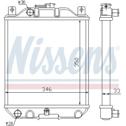 Aušinimo radiatorius
                                NISSENS                                                64183, NISSENS, 
