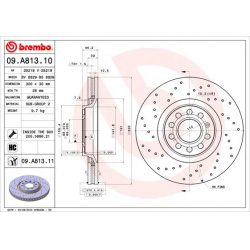 stabdžių diskas (1vnt) PRIME LINE
                                BREMBO                                                09.