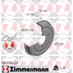 stabdžių būgnas COAT Z
                                ZIMMERMANN                                                150.1704.
