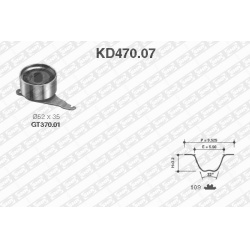 paskirstymo diržo komplektas
                                SNR                                                KD470.07, SN