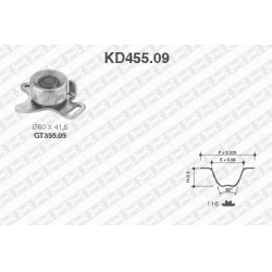 paskirstymo diržo komplektas
                                SNR                                                KD455.09, SN