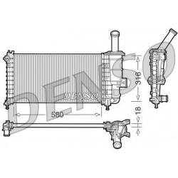 Aušinimo radiatorius
                                DENSO                                DRM09100, DENSO, DRM09100, auto de