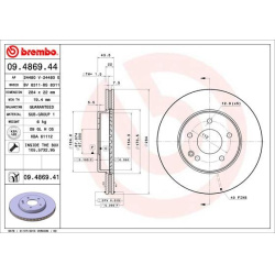stabdžių diskas (1vnt) PRIME LINE - UV Coated
                                BREMBO                                       
