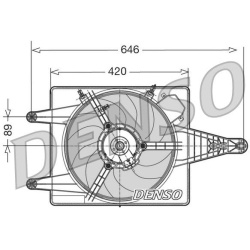 ventiliatorius, radiatoriaus
                                DENSO                                                DER01010, D