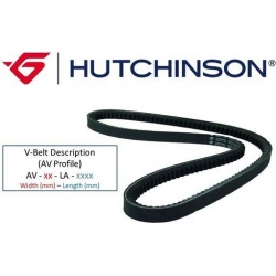 V formos diržas
                                HUTCHINSON                                AV 13 LA 1050, HUTCHINSON, AV 13 L