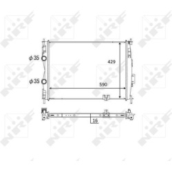 Aušinimo radiatorius
                                NRF                                                59061, NRF, 59061, a