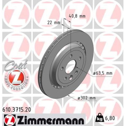 stabdžių diskas (1vnt) COAT Z
                                ZIMMERMANN                                610.3715.20, Nenuro