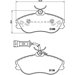 stabdžių trinkelių rinkinys, diskinis stabdys PRIME LINE
                                BREMBO                           
