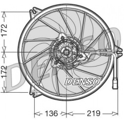 ventiliatorius, radiatoriaus
                                DENSO                                                DER21010, D