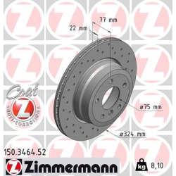 stabdžių diskas (1vnt) SPORT Z
                                ZIMMERMANN                                150.3464.52, Nenur