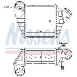 tarpinis suslėgto oro aušintuvas, kompresorius ** FIRST FIT **
NISSENS