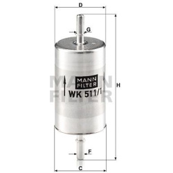 kuro filtras
                                MANN-FILTER                                                WK511/1, MANN-FILTER,