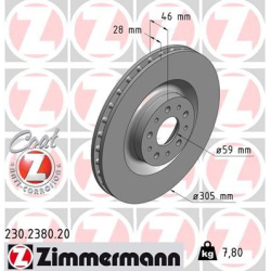stabdžių diskas (1vnt) COAT Z
                                ZIMMERMANN                                230.2380.20, Nenuro