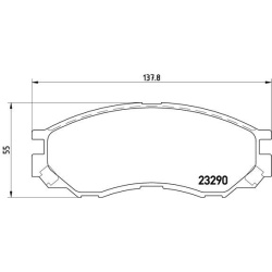 stabdžių trinkelių rinkinys, diskinis stabdys PRIME LINE
                                BREMBO                           