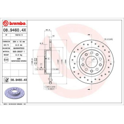 Stabdžių diskas XTRA LINE - Xtra
                                BREMBO                                                08.9