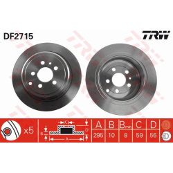 stabdžių diskas (1vnt)
                                TRW                                                DF2715, TRW, DF27