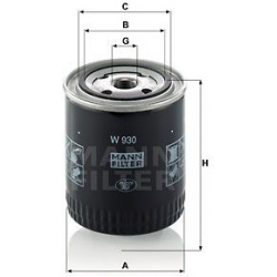 alyvos filtras
                                MANN-FILTER                                W930, MANN-FILTER, W930, auto detal