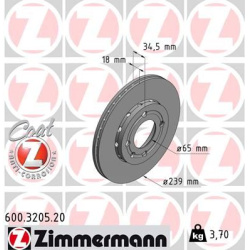 Stabdžių diskas COAT Z
                                ZIMMERMANN                                                600.3205.2