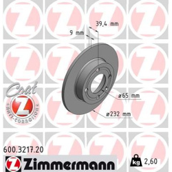 Stabdžių diskas COAT Z
                                ZIMMERMANN                                                600.3217.2