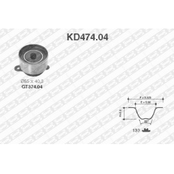 paskirstymo diržo komplektas
SNR KD474.04, SN