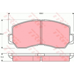 stabdžių trinkelių rinkinys, diskinis stabdys
                                TRW                                         
