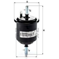 kuro filtras
                                MANN-FILTER                                                WK55/1, MANN-FILTER, 