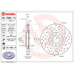 stabdžių diskas (1vnt) XTRA LINE - Xtra
                                BREMBO                                             