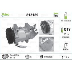 Kompresorius, oro kondicionierius VALEO CORE-FLEX
                                                813189, VALEO, 813189, auto