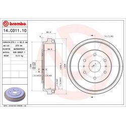 stabdžių būgnas ESSENTIAL LINE
                                BREMBO                                                14.C0