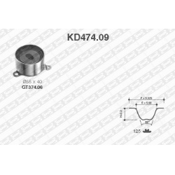 paskirstymo diržo komplektas
                                SNR                                                KD474.09, SN