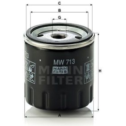 alyvos filtras
                                MANN-FILTER                                                MW713, MANN-FILTER,