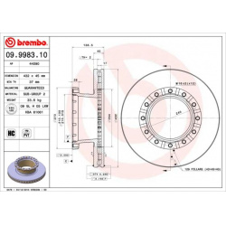 stabdžių diskas (1vnt) PRIME LINE
                                BREMBO                                                09.