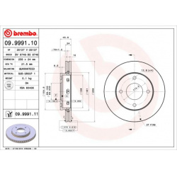 stabdžių diskas (1vnt) PRIME LINE
                                BREMBO                                                09.