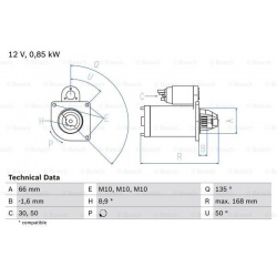 Starteris
                                BOSCH                                                0986021051, BOSCH, 0986021051,